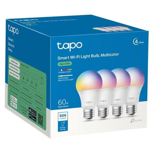 [SH2022] BOMBILLO TP LINK TAPO L530E(4-PACK) TAPO SMART WIFI MULTICOLOR