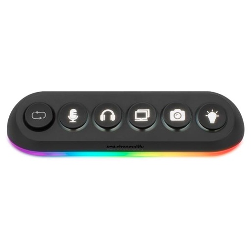 [SM1001] HUB STREAMPLIFY DECK 5 5 PUERTOS 4X USB 3.0 + 1X CARGA 2.0A RGB NEGRO 5-RGB-US-F-BK SPUH-HD51257.11