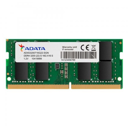 [1501178] MEMORIA RAM LAPTOP ADATA PREMIER 16 GB DDR4 3200 MHZ CL22 1.2 V AD4S320016G22-SGN NEGRO