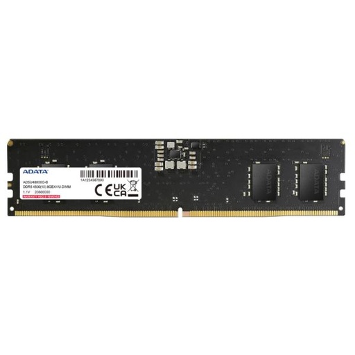 [AM8052] MEMORIA RAM PC 8GB ADATA AD5U48008G-S DDR5 4800MHZ CL NO ESPECIFICADO 1.1V NEGRO