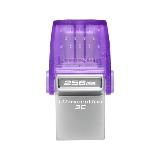[3603058] MEMORIA USB 64GB KINGSTON DATA TRAVELER MICRODUO 3C USB-A / USB-C 3.2 GEN 1 DTDUO3CG3/64GB PLATEADO / MORADO