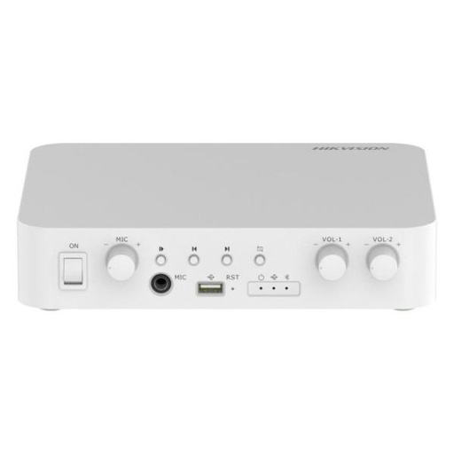 [AS4122] AMPLIFICADOR DE AUDIO DE RED HIKVISION DS-QAE1A80G1-VB(B) 80W BLUETOOTH USB RCA MIC 6.35MM ETHERNET 2 ZONAS 347000040 BLANCO