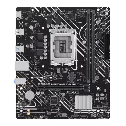 [CP8140] TARJETA MADRE ASUS PRIME H610M-F D4 R2.0 LGA1700 MICRO ATX DDR4 90MB1H70-M0EAY0 NEGRO