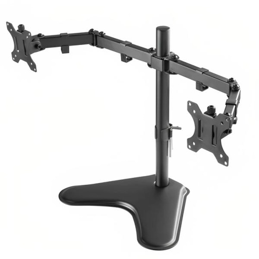 [AC12011] SOPORTE DE ESCRITORIO PARA MONITORES UNNO TEKNO TM8001BK COMPATIBLE CON MONITORES PLANOS DE HASTA 32 PULG CAPACIDAD DE 8KG CADA UNO CON ORGANIZADOR DE CABLES NEGRO