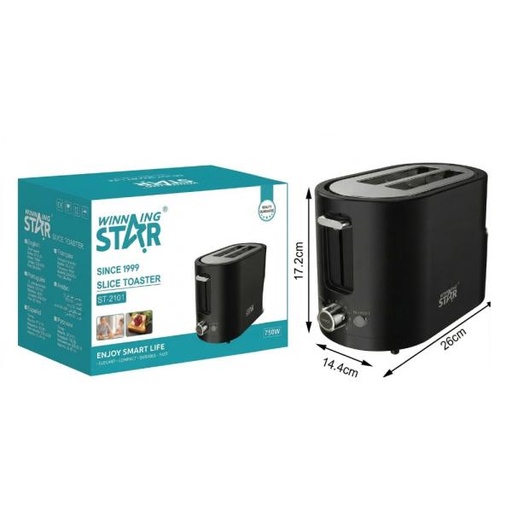[ED1013] TOSTADORA WINNING STAR ST-2101 750W 7 NIVELES MBJ-729-WST-110V-16980 NEGRO