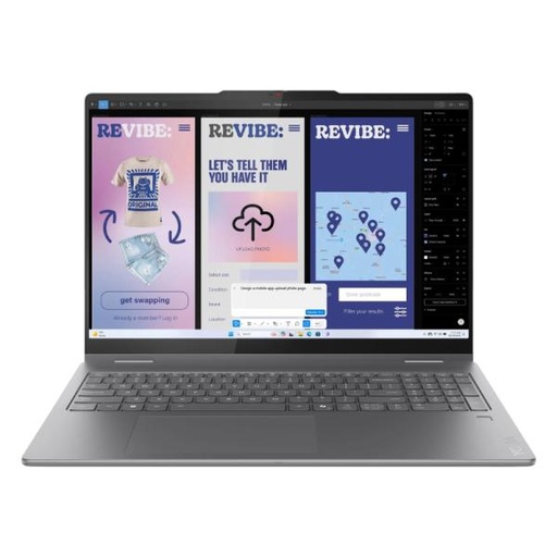 [LP2392] LAPTOP LENOVO YOGA 7I 2-IN-1 16ILL10 INGLES 16 PULG TOUCH INTEL ULTRA 7 256V 16GB RAM LPDDR5X 512GB SSD INTEL ARC 140V WIN 11 HOME 83JT0047US GRIS