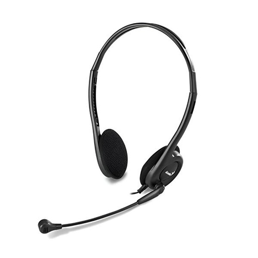 [187] HEADSET GENIUS HS-200C ALÁMBRICO 2 CONECTORES DE 3.5MM 31710151100 NEGRO
