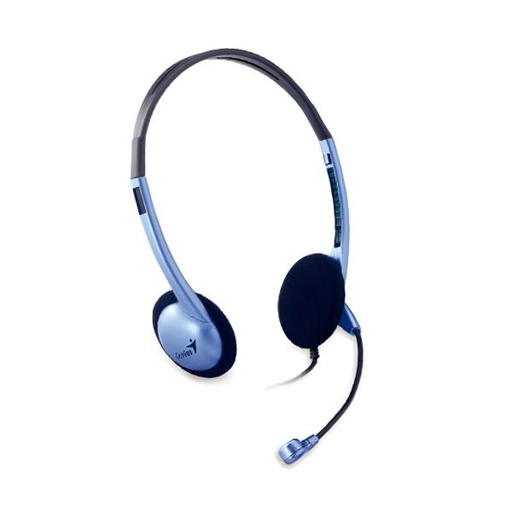 [188] HEADSET GENIUS HS-02B ALÁMBRICO 3.5MM 31710037100 NEGRO / AZUL
