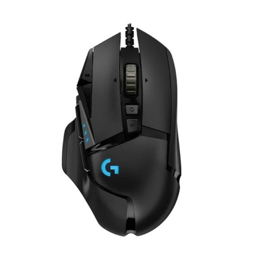[1202067] MOUSE GAMING RGB LOGITECH G502 HERO ALÁMBRICO USB 25600 DPI  910-005469 NEGRO