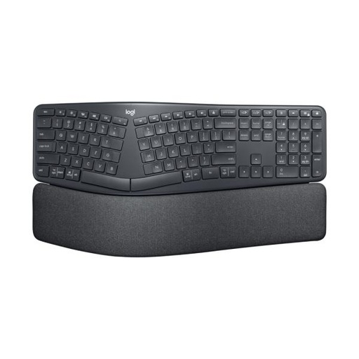 [1225246] TECLADO LOGITECH ERGO K860 FOR BUSINESS MEMBRANA INALÁMBRICO BLUETOOTH INGLÉS 920-009166 NEGRO