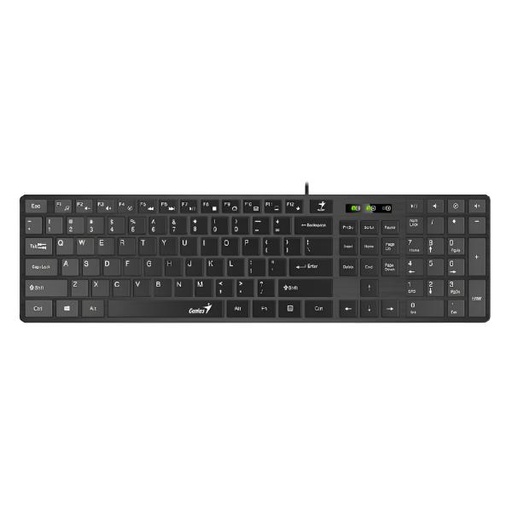 [156] TECLADO GENIUS SLIMSTAR 126 MEMBRANA ALÁMBRICO USB ESPAÑOL 31310017401 NEGRO