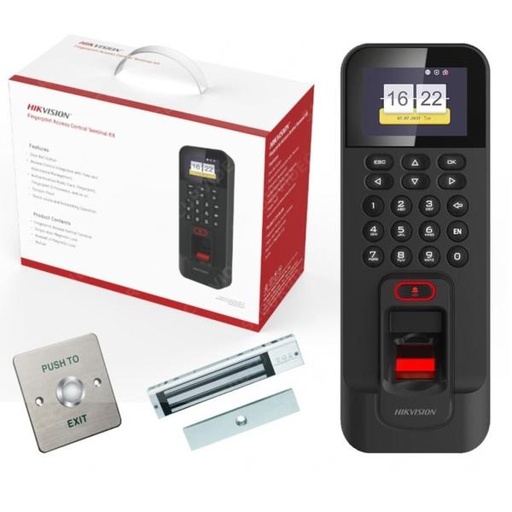 [3102088] CONTROL DE ACCESO HIKVISION K1T804MF x1. Single-door Magnetic Lock: DS-K4H258S x1. Single-door Magnetic DS-KAS261 302912358