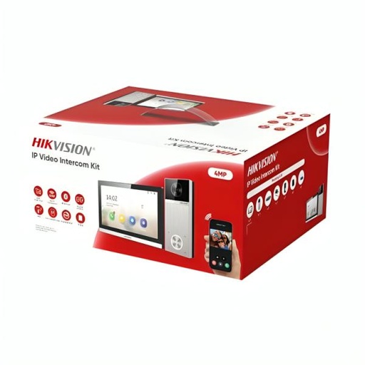 [SG4028] KIT VIDEOPORTERO HIKVISION DS-KIS611-S((O-STD) (E) CON SWITCH POE CONTROL ACCESO IP65 305306176 GRIS