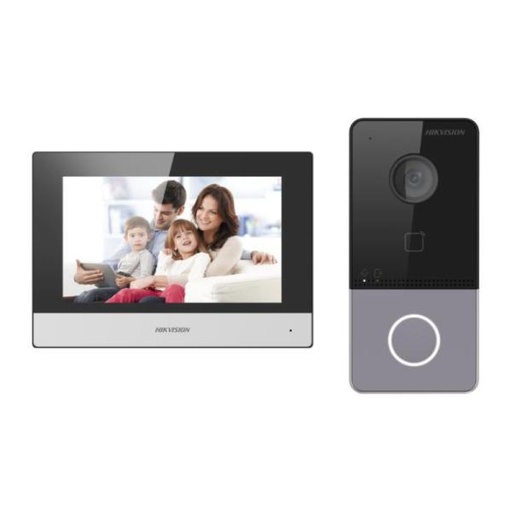 [SG4044] KIT VIDEOPORTERO IP HIKVISION DS-KIS603-P(D)(O-STD) (E) TECLADO TÁCTIL EN MONITOR CÁMARA 2MP ETHERNET / WI-FI / RS-485 305306551 GRIS