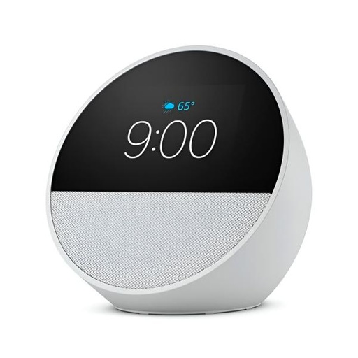 [1204224] AMAZON ECHO SPOT 2024 CON RELOJ ALARMA Y ALEXA B0BFCBKXWLW BLANCO