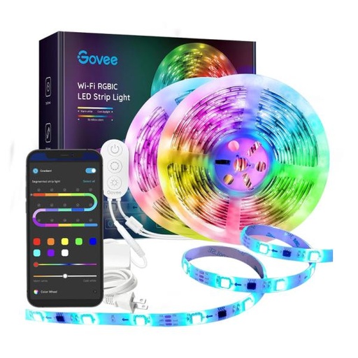 [1205202] CABLE DE LUCES GOVEE H6110 WIFI RGB LED STRIP LIGHTS (5 METROS) X 2 ROLLOS H61101A3