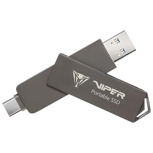 [AM3024] HD SOLIDO EXTERNO 512GB PATRIOT PVP30 DUO COMPACT USB 3.2 GEN 2 TIPO C/A 1000 MB/S 1000 MB/S PVP30512G28UDG GRIS