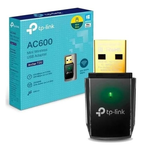 [31003] ADAPTADOR TP LINK INALAMBRICO DUAL BAND MINI ARCHER T2U AC600
