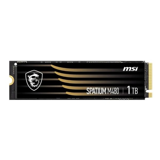 [360104133] HD INTERNO SOLIDO 1TB MSI SPATIUM M480 PRO M.2 2280 PCIE GEN4 X4 7400MB/S / 6000MB/S S78-440L1G0-P83 NEGRO