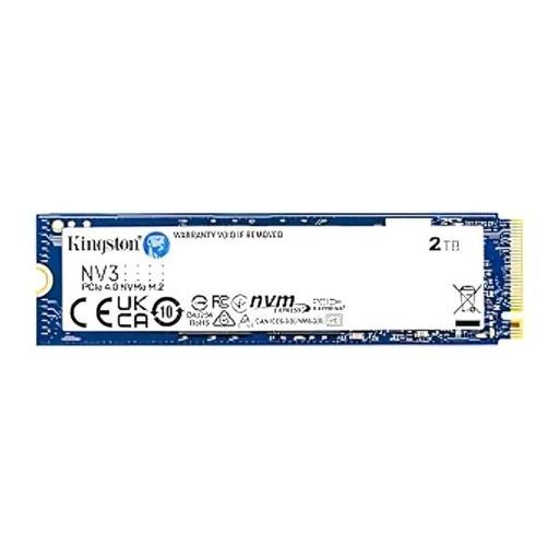 [AM4015] HD INTERNO SOLIDO 2TB KINGSTON NV3 M.2 2280 PCIE GEN4 X4 6000MB/S / 5000MB/S SNV3S/2000G AZUL