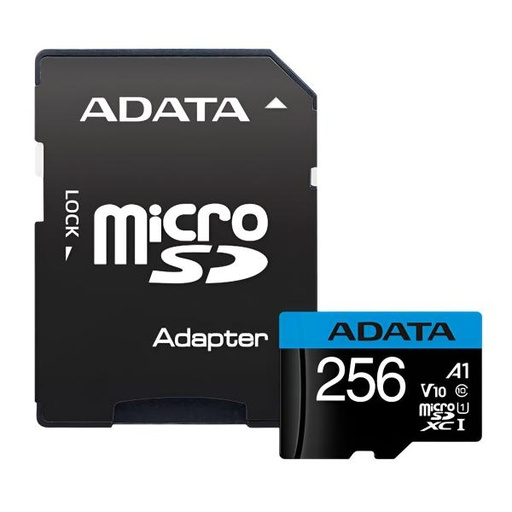 [16006] MEMORIA MICRO SDXC 256GB ADATA AUSDX256GUICL10A1-RA1 CLASE 10 100/25MB/S PARA DISPOSITIVOS MOVILES CÁMARAS DIGITALES
