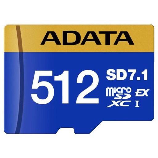 [AM6036] MEMORIA MICRO SDXC 512GB ADATA UD512GEX3L1-C CLASE 10 V30 800 MB/S / HASTA 700 MB/S PARA CREACIÓN DE CONTENIDO PROFESIONAL, JUEGOS DE ALTO RENDIMIENTO