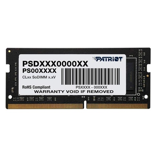 [1502050] MEMORIA RAM LAPTOP 32GB PATRIOT PSD432G32002S SL DDR4 3200MHZ CL22 1.2V NEGRO