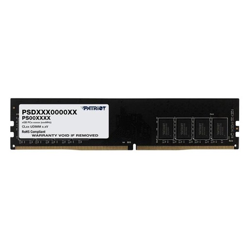 [1501353] MEMORIA RAM PC 16GB PATRIOT PSD416G32002 SL DDR4-3200 MHZ CL22 1.2 V SIGNATURE. UNBUFFERED. NON ECC DIMM 288 PINES NEGRO