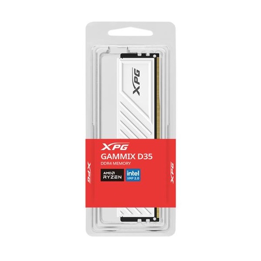 [1501393] MEMORIA RAM PC 16GB XPG GAMMIX D35 DDR4 3200 MHZ CL16 1.35 V DISIPADOR BAJO PERFIL AX4U320016G16A-SWHD35 BLANCO