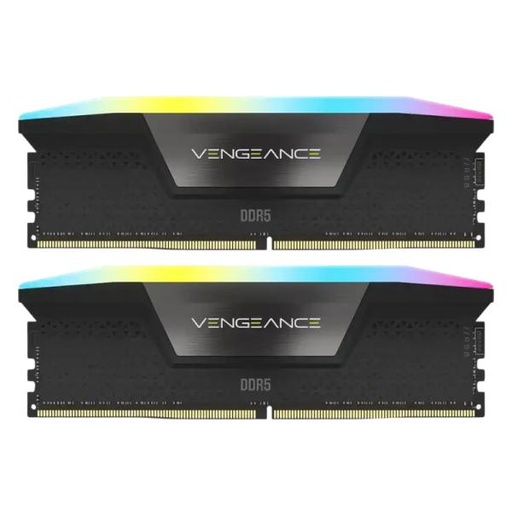 [AM8152] MEMORIA RAM PC 16GB (2X8GB) CORSAIR VENGEANCE RGB DDR5 5200MT/S CL40 CMH16GX5M2B5200C40 NEGRO