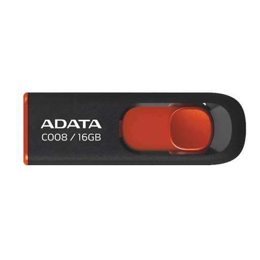 [1500010] MEMORIA USB 16GB ADATA  AC00 USB-A 2.0 AC008-16G-RKD NEGRO / ROJO