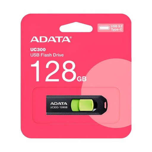 [3603038] MEMORIA USB 128GB ADATA UC300 USB-C 3.2 GEN 1 ACHO-UC300-128G-RBK/GN NEGRO / VERDE