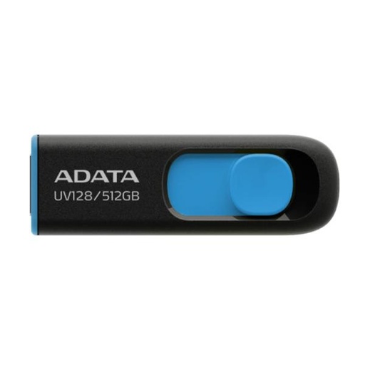 [3603043] MEMORIA USB 512GB ADATA UV128 USB-A  3.2 GEN 1 AUV128-512G-RBE NEGRO / AZUL