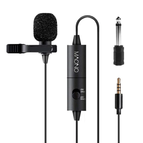 [1226080] MICRÓFONO MAONO AU-100 3.5MM / USB LAVALIER OMNIDIRECCIONAL NEGRO