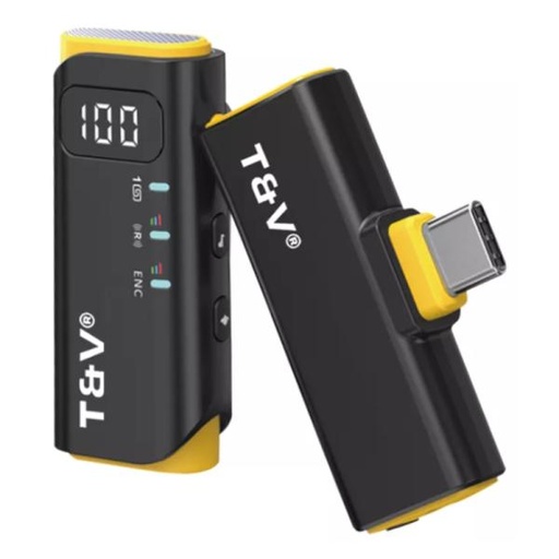 [AS3022] MICRÓFONO THONET & VANDER VX350 INALÁMBRICO USB-C LAVALIER CON CANCELACIÓN DE RUIDO HK096-03681 NEGRO