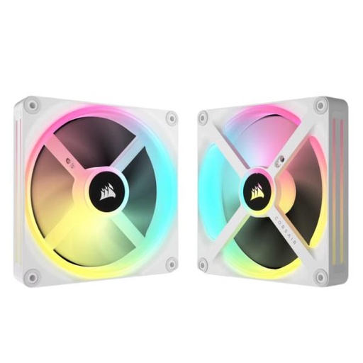 [1212217] ABANICO CORSAIR ICUE LINK QX140 RGB WHITE 2X14CM CON SISTEMA ICUE INCLUIDO HUB CO-9051008-WW BLANCO