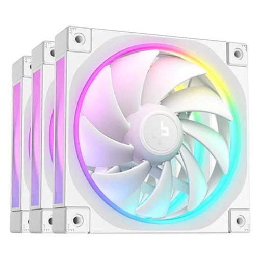 [CP1032] ABANICO ARGB DEEPCOOL FL12 3IN1 WH 120MM 4 PIN PWM+ 3 PIN ARGB R-FL12-WHAPN3-G BLANCO