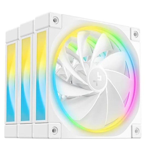 [CP1034] ABANICO ARGB DEEPCOOL FL12R 3IN1 WH 120MM  4 PIN PWM+ 3 PIN ARGB R-FL12R-WHAPN3-G BLANCO