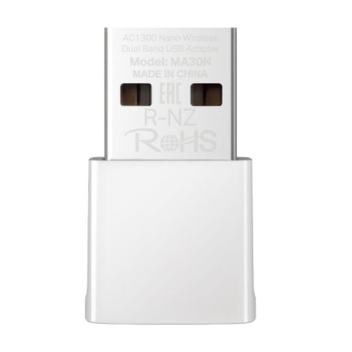 [AC1019] ADAPTADOR DE RED MERCUSYS MA30N(US) DUAL BAND USB 2.0  867 MBPS (5 GHz) + 400 MBPS (2,4 GHz)