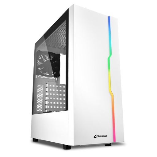 [23242] CASE GAMING RGB SHARKOON SLIDER MID TOWER VENTILADOR 1 DE 120MM CON VIDRIO LATERAL 4044951032006 BLANCO