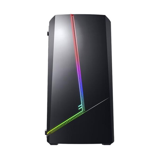 [23268] CASE GAMING RGB EAGLE WARRIOR GLADIATOR CG11RFRA003C MID TOWER 1 VENTILADOR DE 120MM CON PANEL ACRÍLICO FRONTAL Y LATERAL Y TIRA RGB (INCLUYE PEQUEÑO CONTROL BOARD) NEGRO