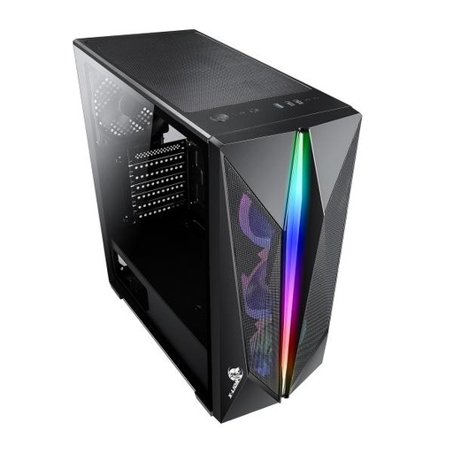 [23287] CASE X-LION  H2-530 TEMPERED  GLASS SIDE PANEL + 3 12CM FANS USB2.0*2 + USB3.0*1 + HD AUDIO