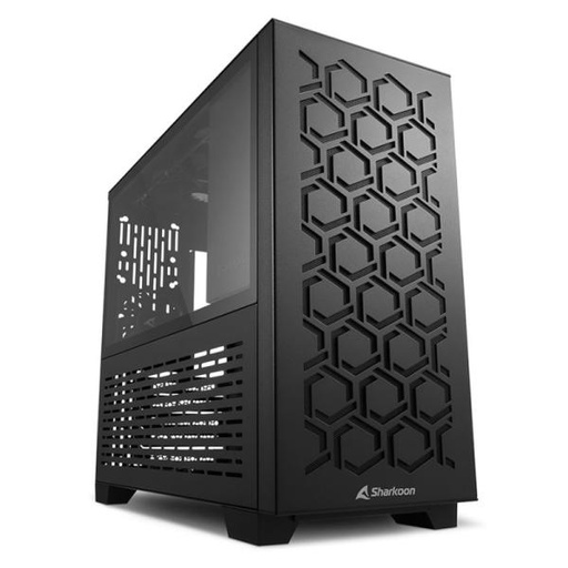 [23356] CASE SHARKOON MS-Y1000 MINI TOWER 1 VENTILADOR DE 80MM Y 3 DE 120MM CON VIDRIO LATERAL Y MALLA FRONTAL 4044951035076 NEGRO