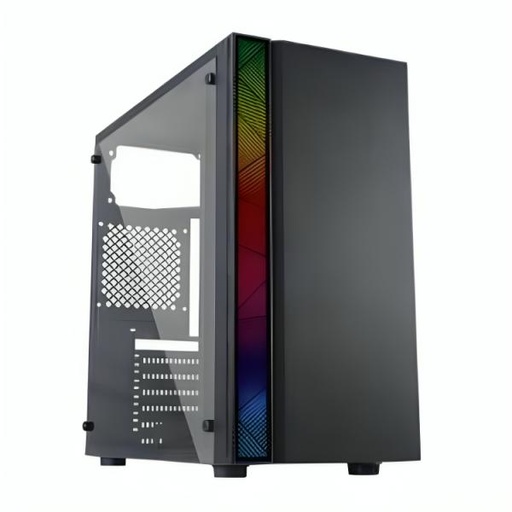 [23362] CASE ND-550 RGB STRIP E010-156 BLACK USB 2.0*2 + HD AUDIO