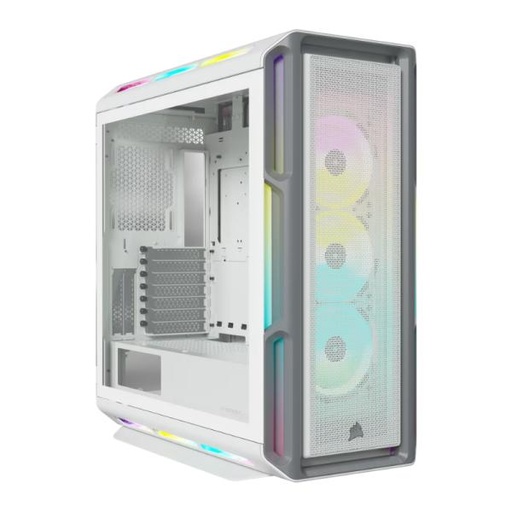 [23379] CASE GAMING RGB CORSAIR iCUE 5000T MID TOWER VENTILADORES 3 DE 120MM CON VIDRIO LATERAL CC-9011231-WW BLANCO