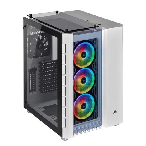 [23382] CASE GAMING RGB CORSAIR CRYSTAL SERIES 680X MID TOWER VENTILADORES 4 DE 120MM CON VIDRIO LATERAL Y MALLA FRONTAL CC-9011169-WW BLANCO