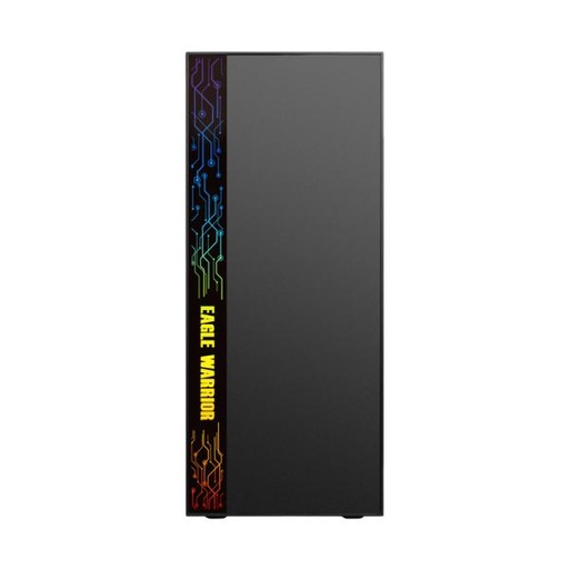 [23385] CASE GAMING  EAGLE WARRIOR CG17Z3RA001C MID TOWER SIN VENTILACIÓN INCLUIDA CON VIDRIO FRONTAL Y LATERAL CON ILUMINACIÓN LED NEGRO