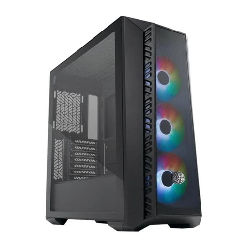 [23424] CASE GAMING RGB COOLER MASTER MASTERBOX 520 MESH MID TOWER VENTILADORES 3 DE 120MM CON VIDRIO LATERAL Y MALLA FRONTAL  MB520-KGNN-S00 NEGRO
