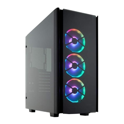 [23429] CASE GAMING RGB CORSAIR OBSIDIAN SERIES 500D MID TOWER VENTILADORES 3 DE 120MM CON VIDRIO LATERAL Y FRONTAL CC-9011139-WW NEGRO