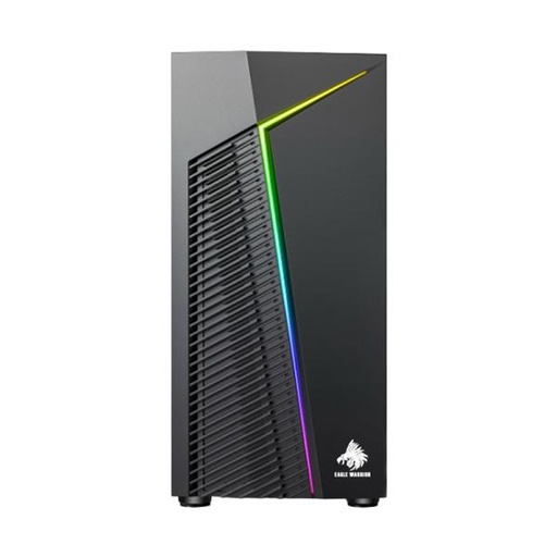[23441] CASE GAMING RGB EAGLE WARRIOR CG03RWRA001C H410 SIN VENTILACIÓN INCLUIDA CON VIDRIO LATERAL Y TIRA RGB NEGRO